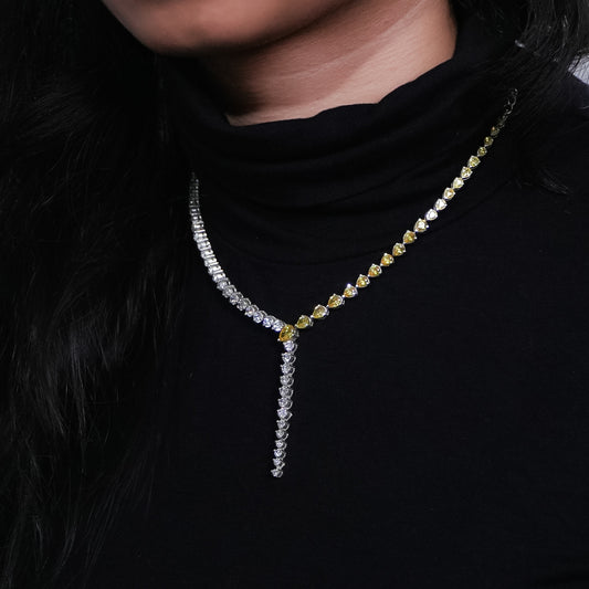 Aurelia Dual Tone Tennis Necklace