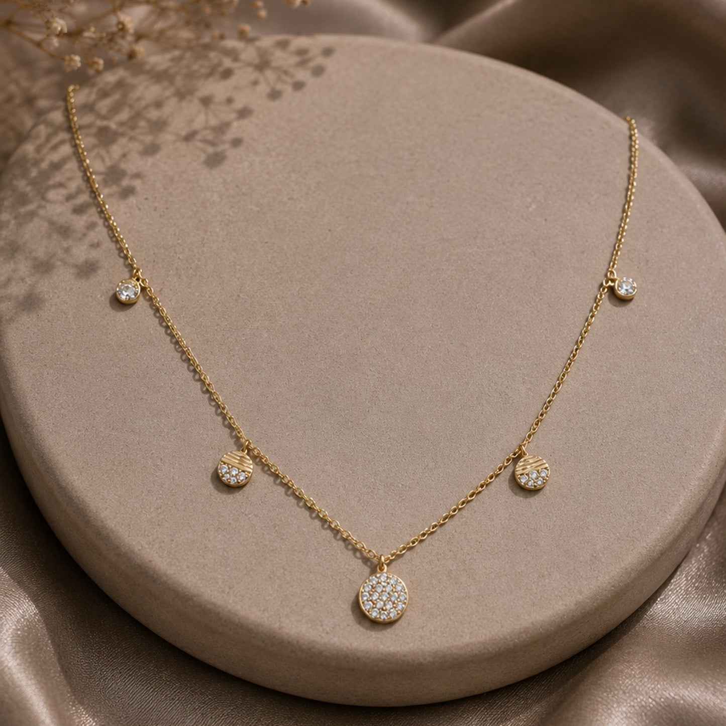 Celestia Charm Drop Necklace