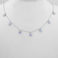 Celestia Floral Charm Necklace ( Blue )