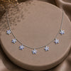Celestia Floral Charm Necklace ( Blue )