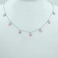 Celestia Floral Charm Necklace Pink