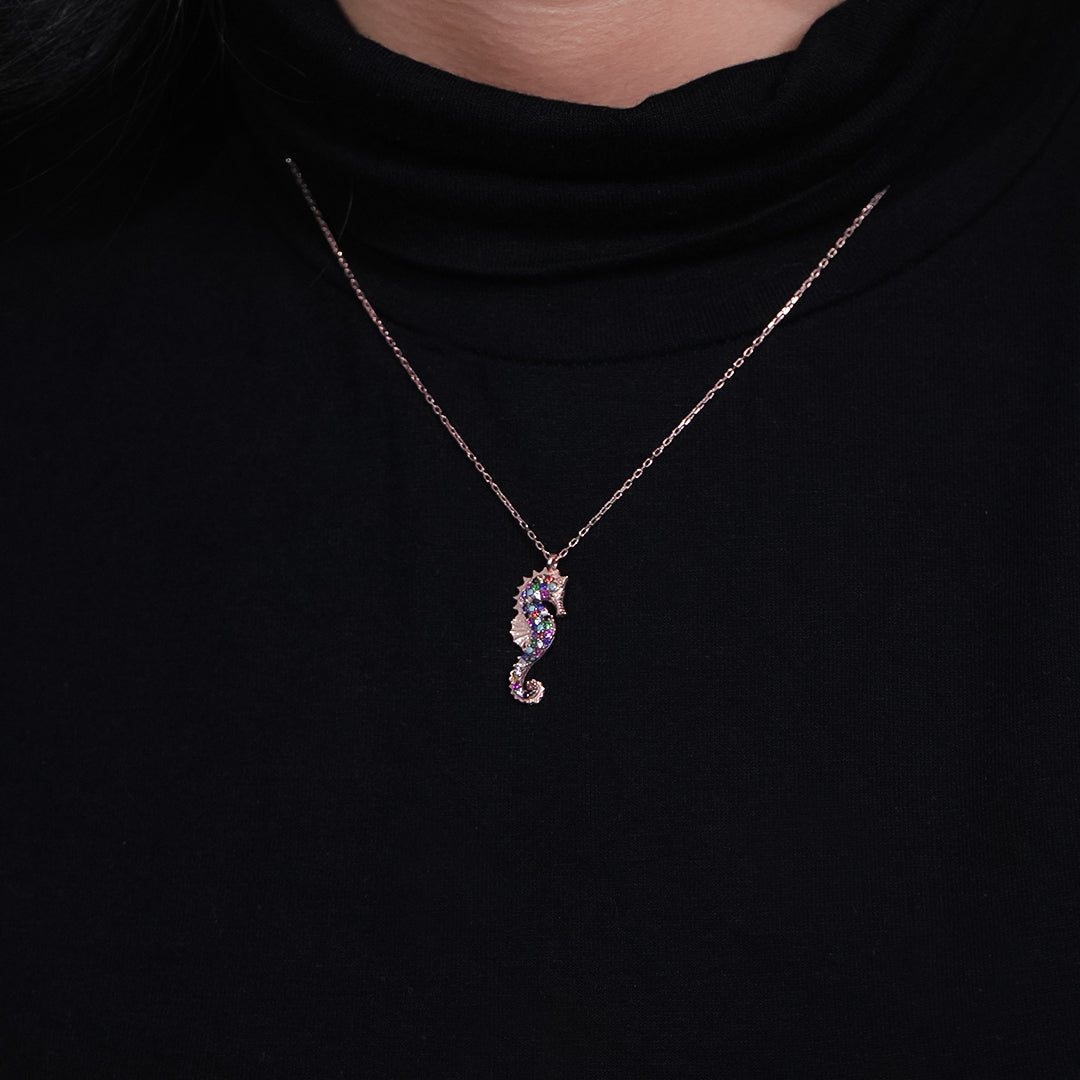 Ocean Whisper Seahorse Pendant