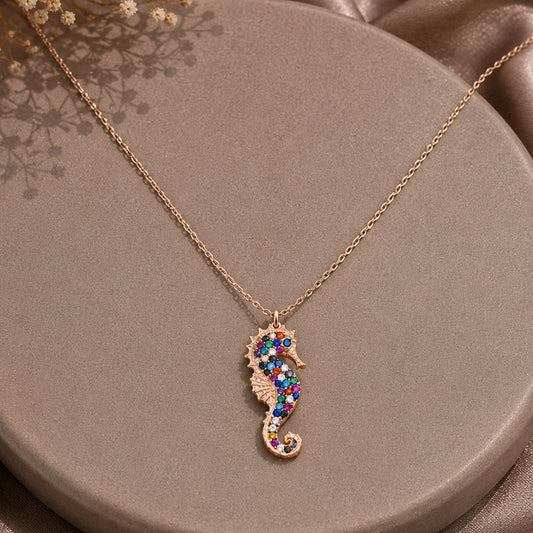 Ocean Whisper Seahorse Pendant