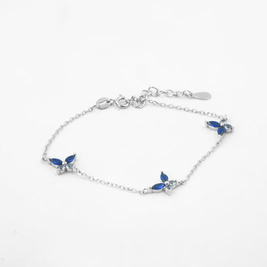 Papillon Charm Bracelet (Blue)