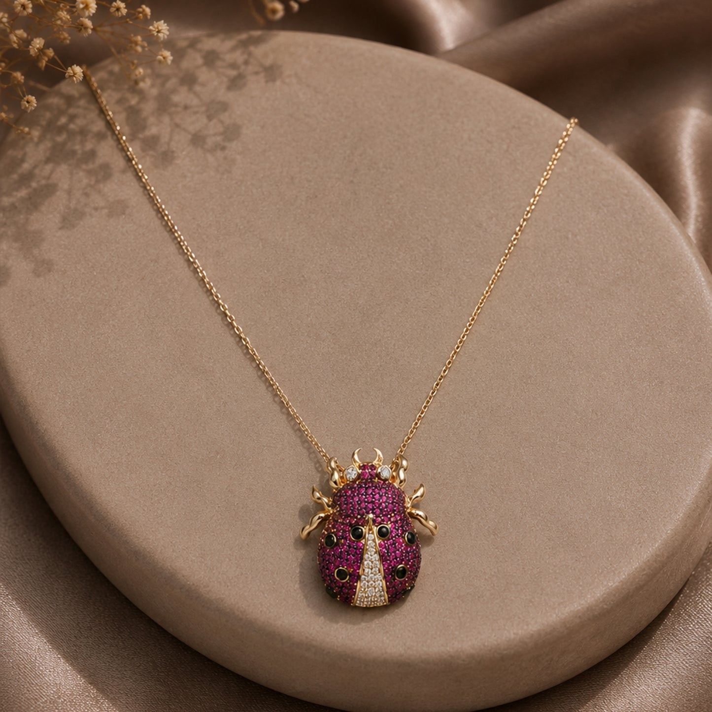 Scarlett Ladybug Pendant Necklace
