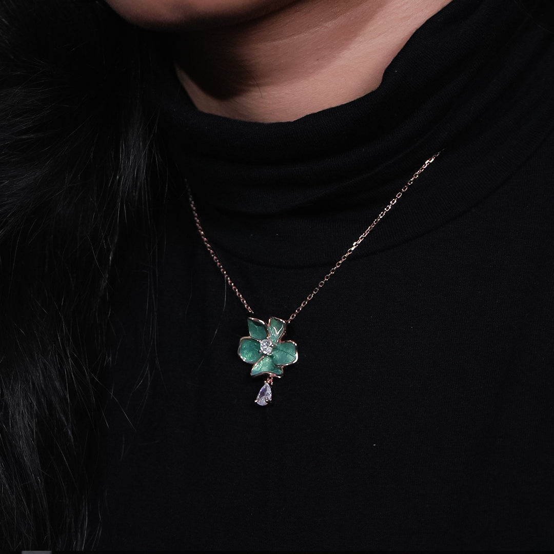 Emerald Blossom Trio Pendant