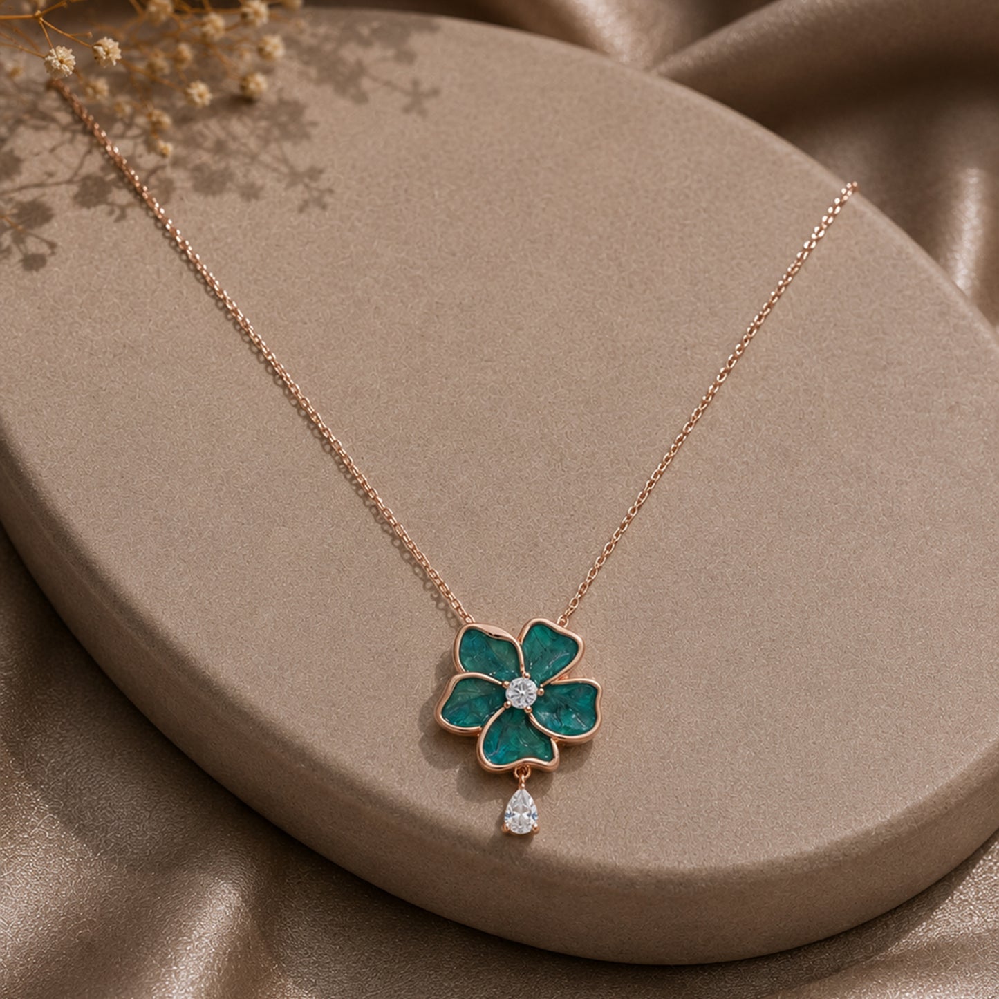 Emerald Blossom Trio Pendant
